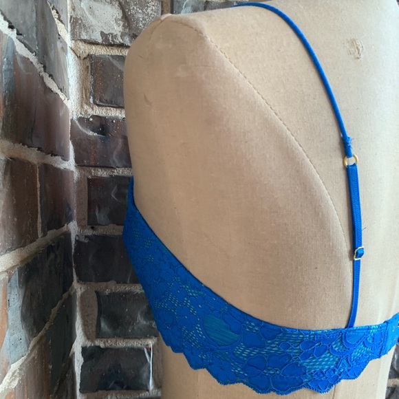 2 FOR $25 Lace Bralette Bright Blue Scalloped - S - Picture 6 of 6
